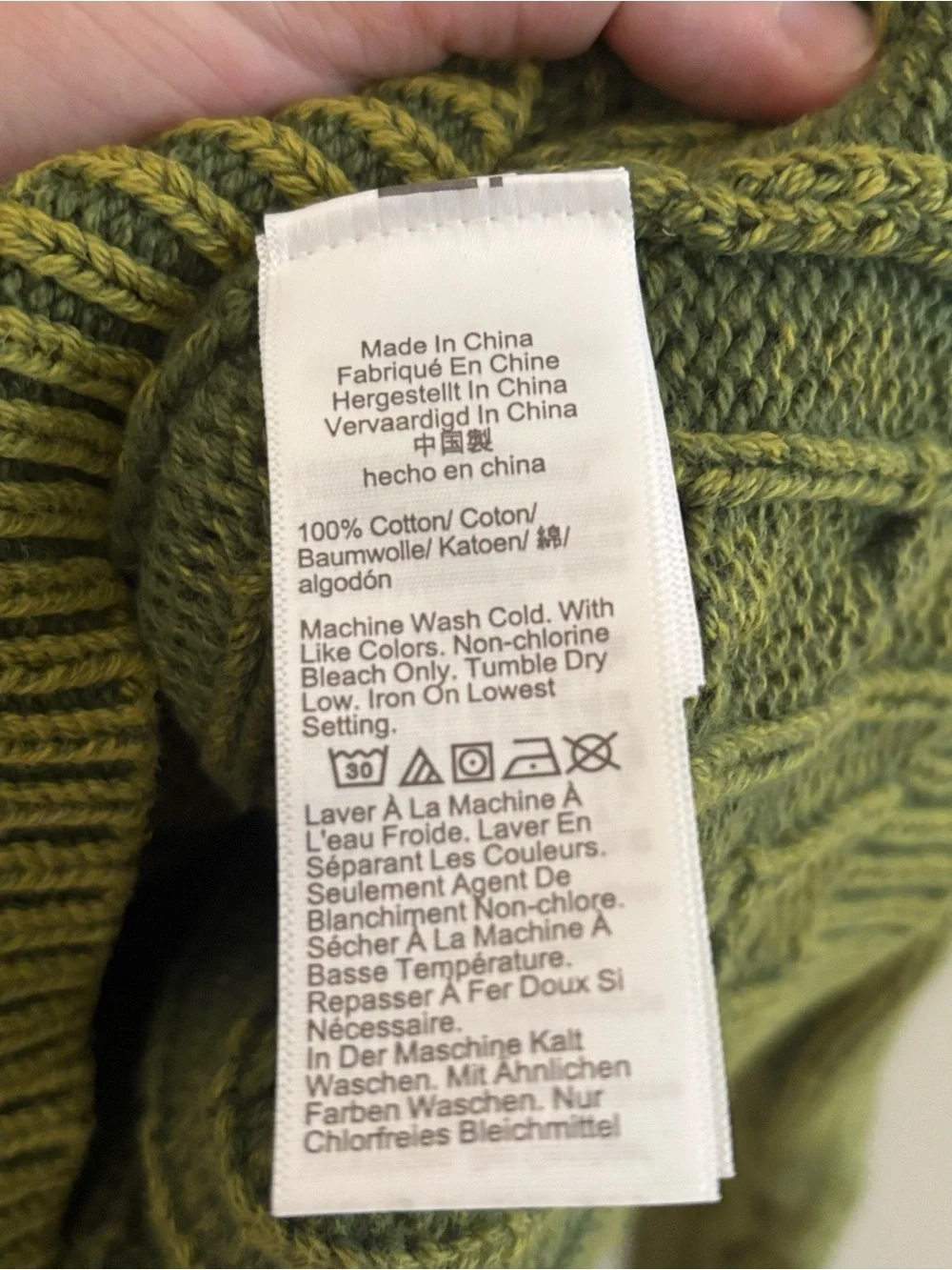 J. Crew Olive Two Tone Utility Green Cable Knit Crew Sweater